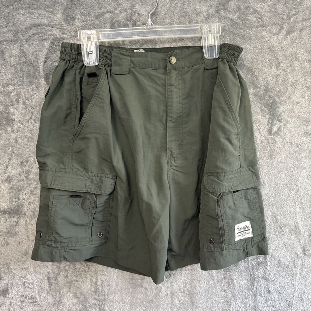 Bimini Bay Outfitters shorts mens 38 green nylon cargo hiking